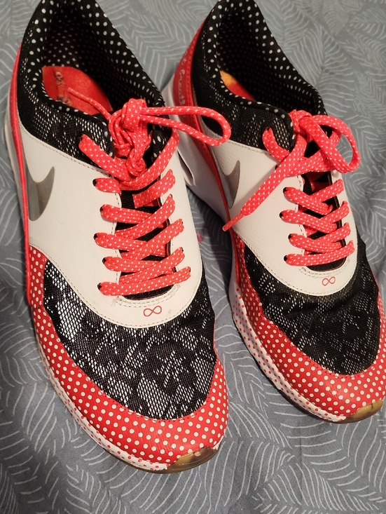 Nike Shoes - Nike Women's Red and Black Polka Dot Sneakers